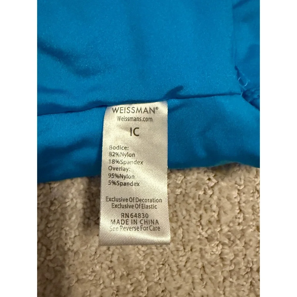 Weissman‎ Kids Large Iridescent Sequin Blue Dance Costume + Pants & Accessories